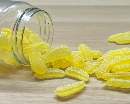 Bonbons durs artisanaux des Vosges à La Bresse - Banane - Délicieuses friandises fabriquées à la main avec des ingrédients locaux de qualité supérieure