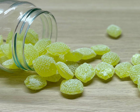Bonbons durs artisanaux des Vosges à La Bresse - Citron Vert - Délicieuses friandises fabriquées à la main avec des ingrédients locaux de qualité supérieure