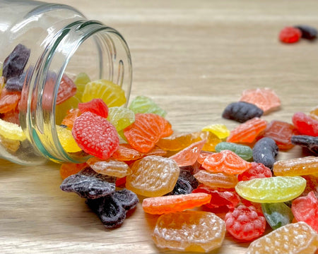 Bonbons durs artisanaux des Vosges à La Bresse - Cocktail de fruits - Délicieuses friandises fabriquées à la main avec des ingrédients locaux de qualité supérieure