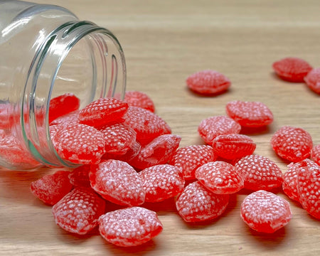 Bonbons durs artisanaux des Vosges à La Bresse - Fraise des bois - Délicieuses friandises fabriquées à la main avec des ingrédients locaux de qualité supérieure