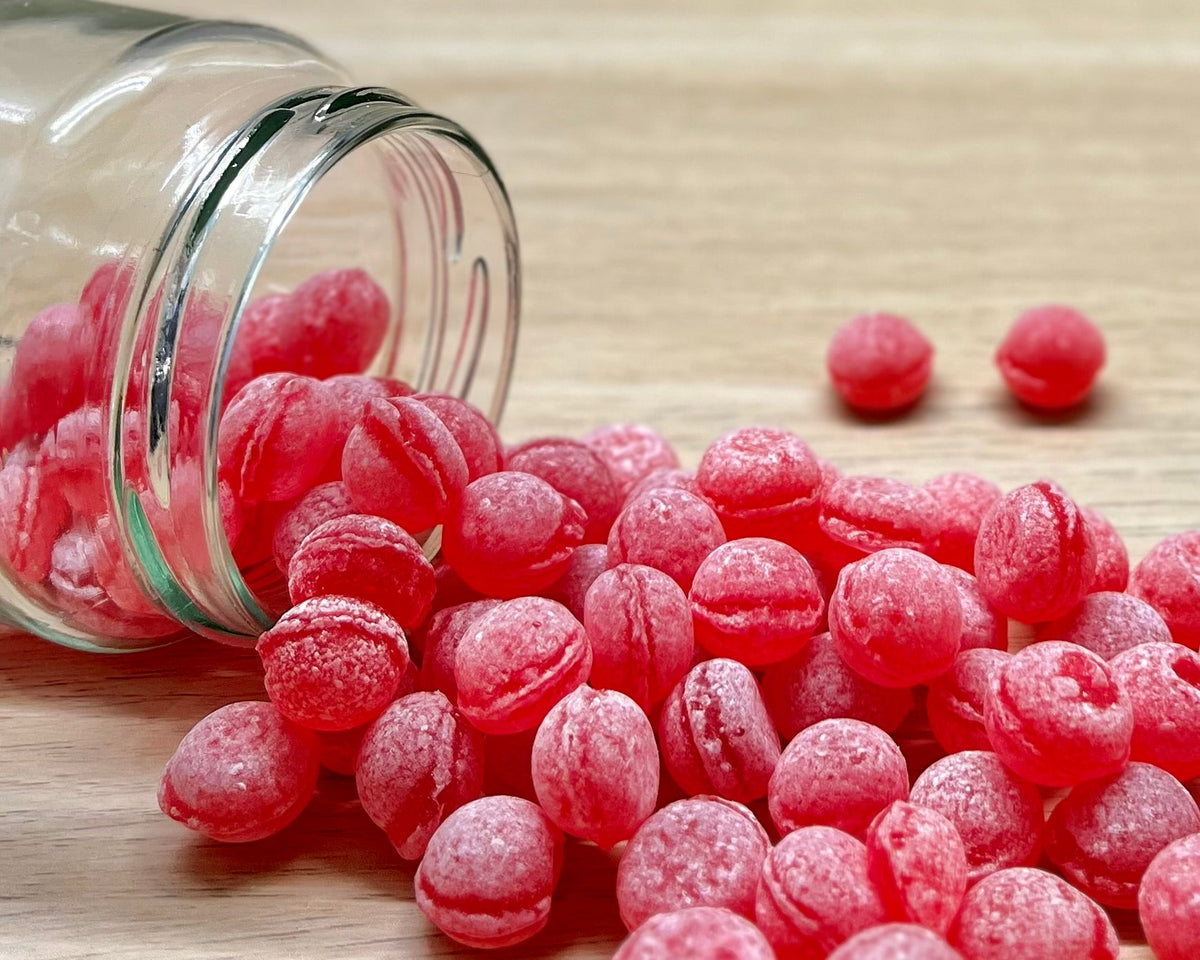 Bonbons durs artisanaux des Vosges à La Bresse - Groseille - Délicieuses friandises fabriquées à la main avec des ingrédients locaux de qualité supérieure