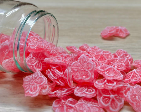 Bonbons durs artisanaux des Vosges à La Bresse - Géranium - Délicieuses friandises fabriquées à la main avec des ingrédients locaux de qualité supérieure