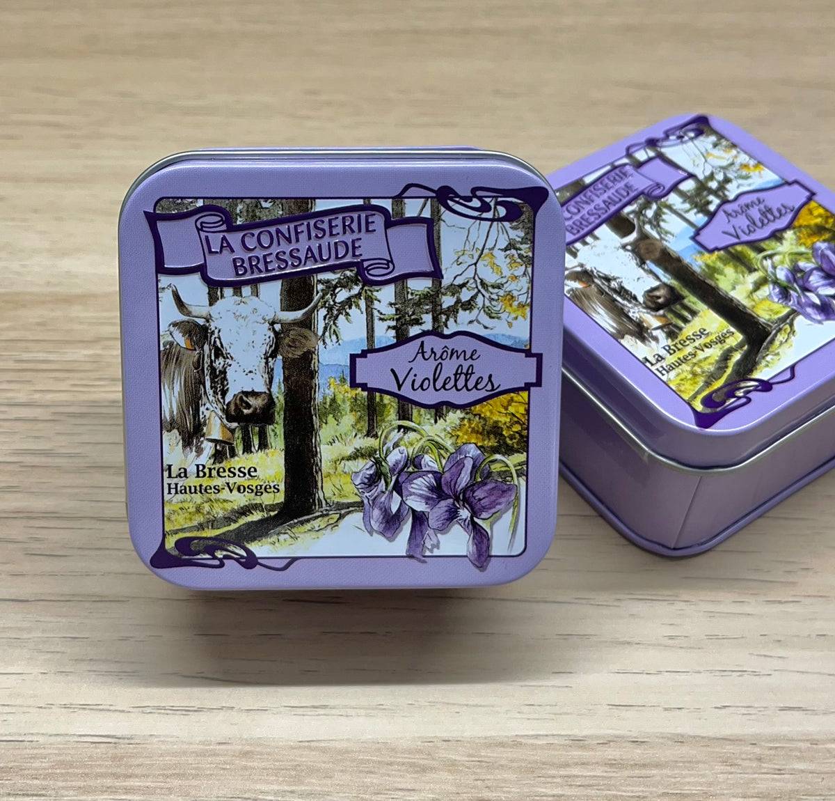 Boîte métal - Violettes