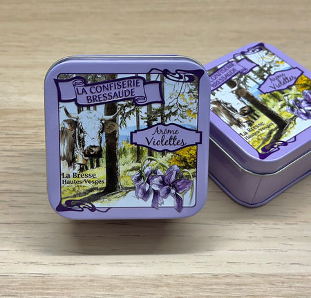 Boîte métal - Violettes