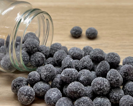 Bonbons durs artisanaux des Vosges à La Bresse - Myrtille - Délicieuses friandises fabriquées à la main avec des ingrédients locaux de qualité supérieure