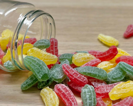 Bonbons durs artisanaux des Vosges à La Bresse -Poivron - Délicieuses friandises fabriquées à la main avec des ingrédients locaux de qualité supérieure