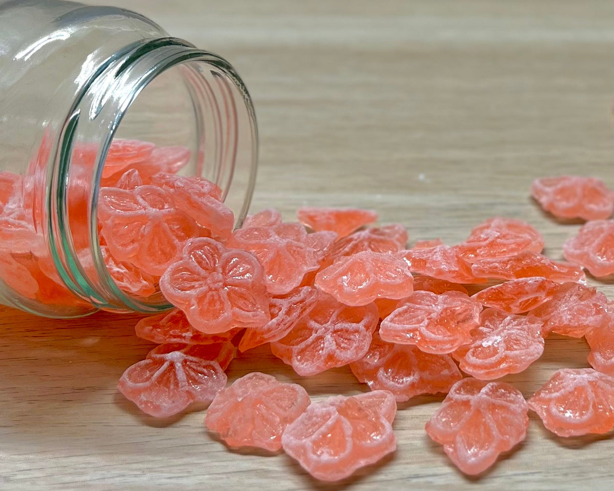 Bonbons durs artisanaux des Vosges à La Bresse - Rose - Délicieuses friandises fabriquées à la main avec des ingrédients locaux de qualité supérieure