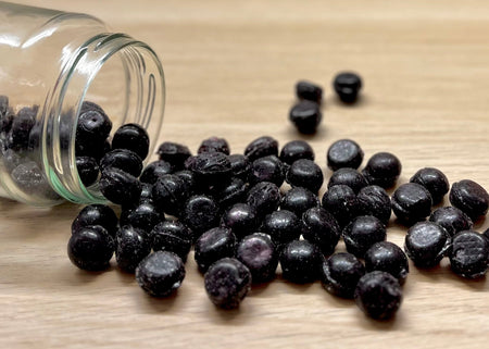 Bonbons sans sucre artisanales des Vosges à La Bresse - Myrtille - Délicieuses friandises fabriquées à la main avec des ingrédients locaux de qualité supérieure