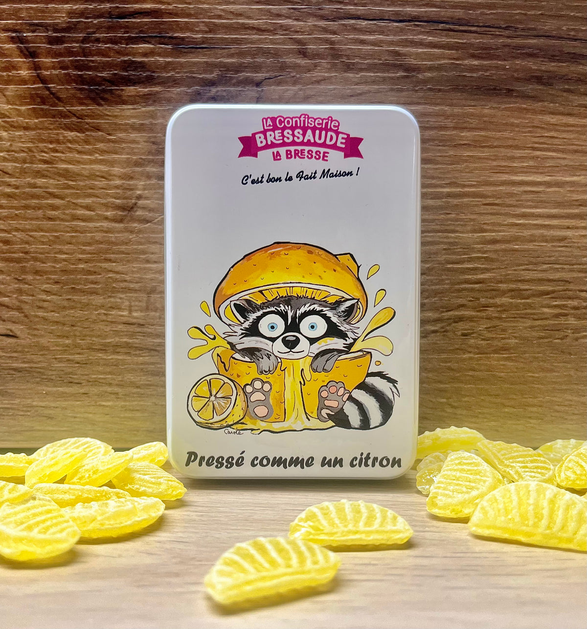 Boîtes métal - Bonbons durs Citron